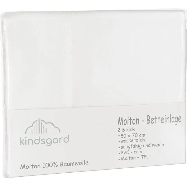 Kindsgard Coprimaterasso Tistap 2 Pezzi 50 X 70 Cm Bianco 5 Kindsgard Coprimaterasso Tistap 2 Pezzi 50 X 70 Cm Bianco - immagine 5