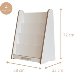 Mumy™ Libreria EasyTALL - Bianco/natur 7 Mumy™ Libreria EasyTALL - Bianco/natur -Bambino Forniture Negozio mumy libreria easytall bianco natur a375004 2