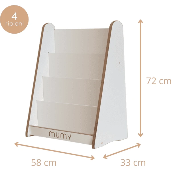 Mumy™ Libreria EasyTALL - Bianco/natur 3 Mumy™ Libreria EasyTALL - Bianco/natur - immagine 3