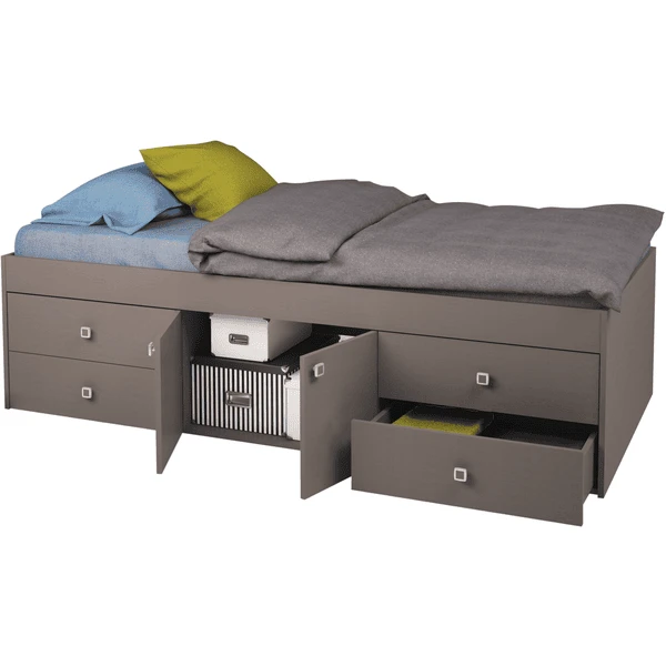 Polini Kids Lettino Singolo Simple 3100 Grigio 2 Polini Kids Lettino Singolo Simple 3100 Grigio - immagine 2