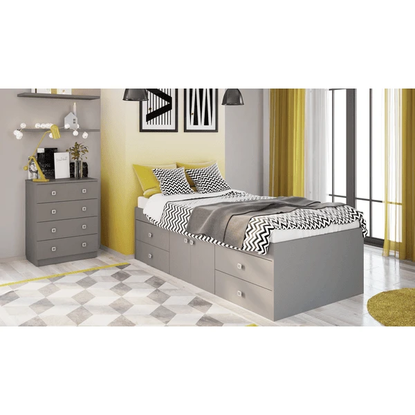 Polini Kids Lettino Singolo Simple 3100 Grigio 4 Polini Kids Lettino Singolo Simple 3100 Grigio - immagine 4