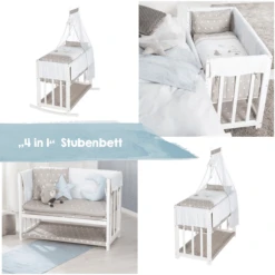 Roba Culla "Indibär" 4 In 1, Bianco 7 Roba Culla "Indibär" 4 In 1, Bianco -Bambino Forniture Negozio roba culla indibaer 4 in 1 bianco a303895 2