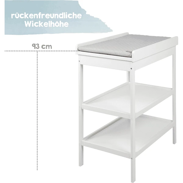 Roba Fasciatoio Bianco Incl. Materassino Fasciatoio Style Grigio 5 Roba Fasciatoio Bianco Incl. Materassino Fasciatoio Style Grigio - immagine 5