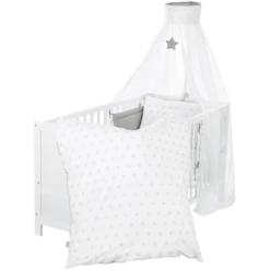 Roba Set Letto Per Bambini 4 Pezzi Stelle E Punti 100 X 135 Cm