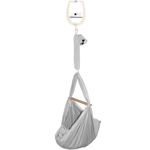 SCHMUSEWOLKE Amaca Per Bambini Con Morsetto Per Porta Bio Grey 1 SCHMUSEWOLKE Amaca Per Bambini Con Morsetto Per Porta Bio Grey