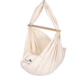 SCHMUSEWOLKE Baby Culla In Piuma Biologica Con Materasso In Lana Di Pecora Beige