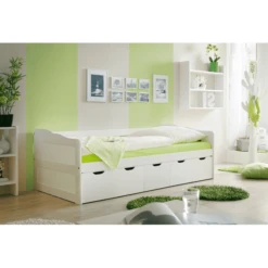 TICAA Divano Letto MARIA Con Cassetti, Bianco -Bambino Forniture Negozio ticaa divano letto maria con cassetti bianco a077434 4