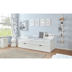 TiCAA Divano Letto Micki Beech Bianco Con 2 Cassetti Aden 7 TiCAA Divano Letto Micki Beech Bianco Con 2 Cassetti Aden -Bambino Forniture Negozio ticaa divano letto micki beech bianco con 2 cassetti aden a303167 2
