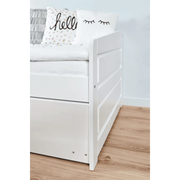 TiCAA Divano Letto Micki Beech Bianco Con 2 Cassetti Aden 5 TiCAA Divano Letto Micki Beech Bianco Con 2 Cassetti Aden - immagine 5