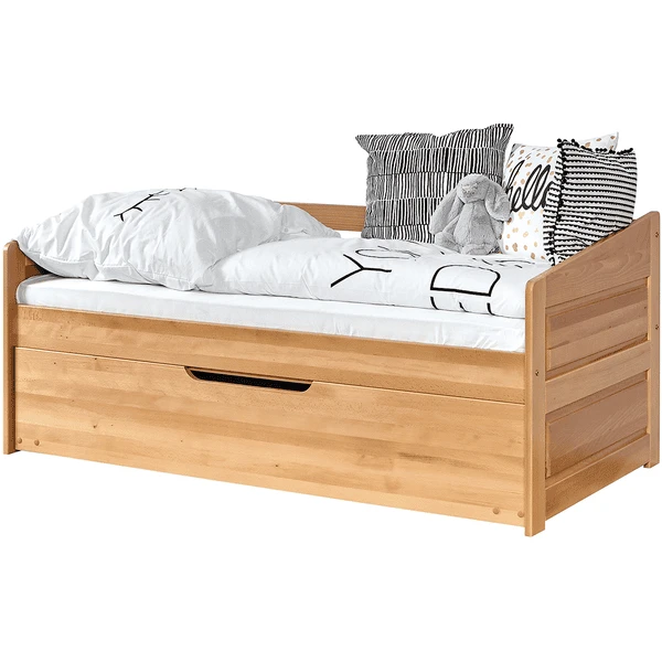 TiCAA Divano Letto Mini Micki In Faggio Naturale Con Letto Supplementare Incl. 2 Materassi 4 TiCAA Divano Letto Mini Micki In Faggio Naturale Con Letto Supplementare Incl. 2 Materassi - immagine 4