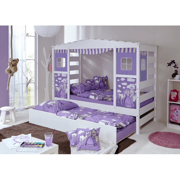 TICAA Letto Casetta Horse Viola Con Letto Estraibile 1 TICAA Letto Casetta Horse Viola Con Letto Estraibile