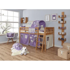 TiCAA Letto Rialzato Eric Verticale, Faggio Nature Cavallo Viola 7 TiCAA Letto Rialzato Eric Verticale, Faggio Nature Cavallo Viola -Bambino Forniture Negozio ticaa letto rialzato eric verticale faggio nature cavallo viola a327650 3