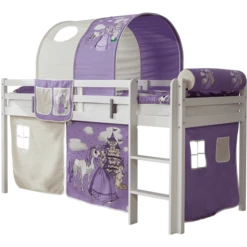TiCAA Letto Rialzato Rene, Faggio Bianco Cavallo Viola 6 TiCAA Letto Rialzato Rene, Faggio Bianco Cavallo Viola -Bambino Forniture Negozio ticaa letto rialzato rene faggio bianco cavallo viola a327662 2
