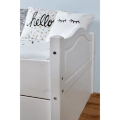 TiCAA Letto Singolo Leni 100 X 200 Cm In Pino Bianco Con 2 Cassetti Aden -Bambino Forniture Negozio ticaa letto singolo leni 100 x 200 cm in pino bianco con 2 cassetti aden a303526 3