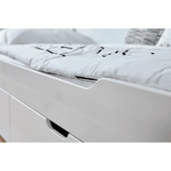 TiCAA Letto Singolo Leni 100 X 200 Cm Kiefer Bianco Con Letto Aggiuntivo -Bambino Forniture Negozio ticaa letto singolo leni 100 x 200 cm kiefer bianco con letto aggiuntivo a303523 3