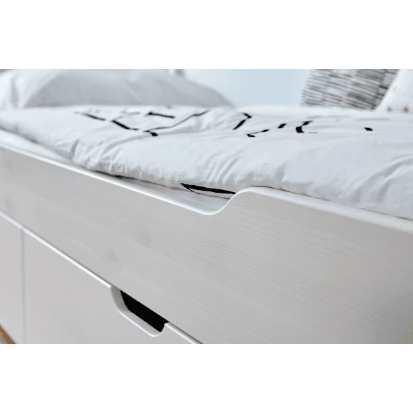 TiCAA Letto Singolo Leni 90 X 200 Cm Kiefer Bianco Con Letto Aggiuntivo 4 TiCAA Letto Singolo Leni 90 X 200 Cm Kiefer Bianco Con Letto Aggiuntivo - immagine 4