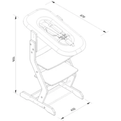 TiSsi® Sdraietta Per Seggiolone TiSsi Natur - Antracite -Bambino Forniture Negozio tissi sdraietta per seggiolone tissi natur antracite a281818 3
