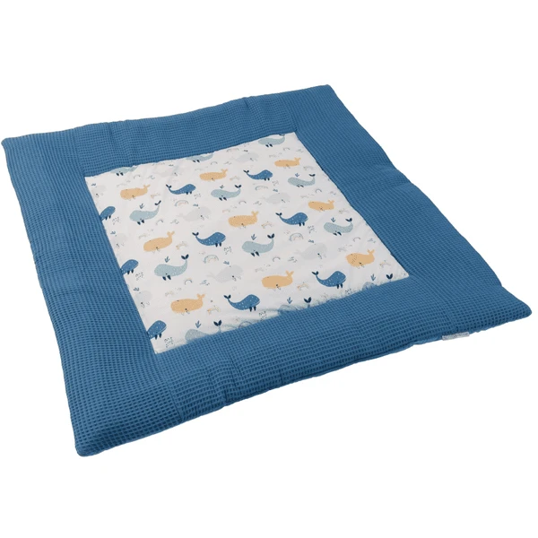 Ullenboom Coperta A Gattoni Waffle Pique Motivo Balene Blu 100x100 Cm 1 Ullenboom Coperta A Gattoni Waffle Pique Motivo Balene Blu 100x100 Cm