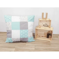 Ullenboom Patchwork Federa 80 X 80 Cm Safari Menta Piperita -Bambino Forniture Negozio ullenboom patchwork federa 80 x 80 cm safari menta piperita a300814 3