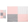 Ullenboom Set Biancheria Da Letto Per Bambini Grigio/rosa 135 X 100 Cm + 40 X 60 Cm