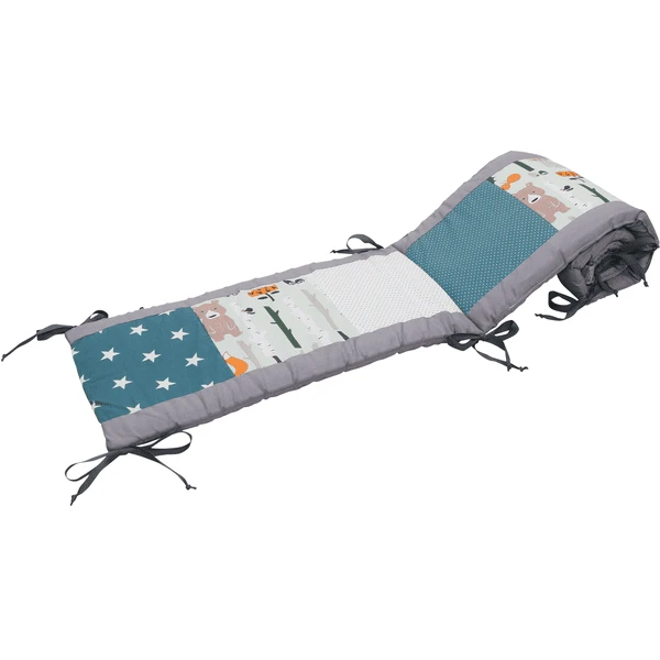 Ullenboom Struttura Protezione Per Culla 140x70 Cm Animali Della Foresta, Petrol (210 Cm) 4 Ullenboom Struttura Protezione Per Culla 140x70 Cm Animali Della Foresta, Petrol (210 Cm) - immagine 4