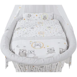 Urra Culla Completa Gufetti, Bianco -Bambino Forniture Negozio urra culla completa gufetti bianco a142406 2
