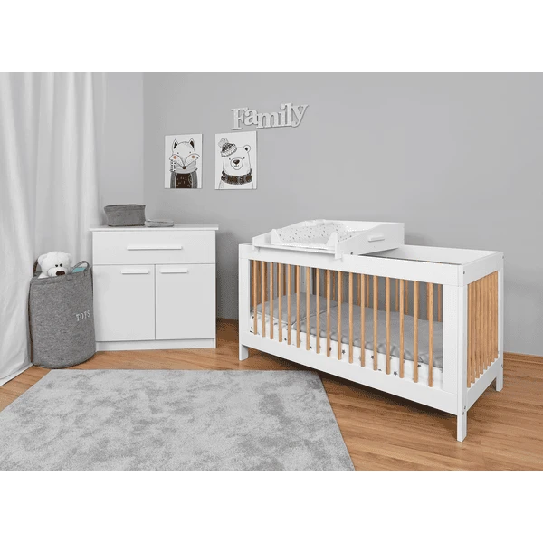 Urra Lettino Laura Bianco/natur 70 X 140 Cm 2 Urra Lettino Laura Bianco/natur 70 X 140 Cm - immagine 2